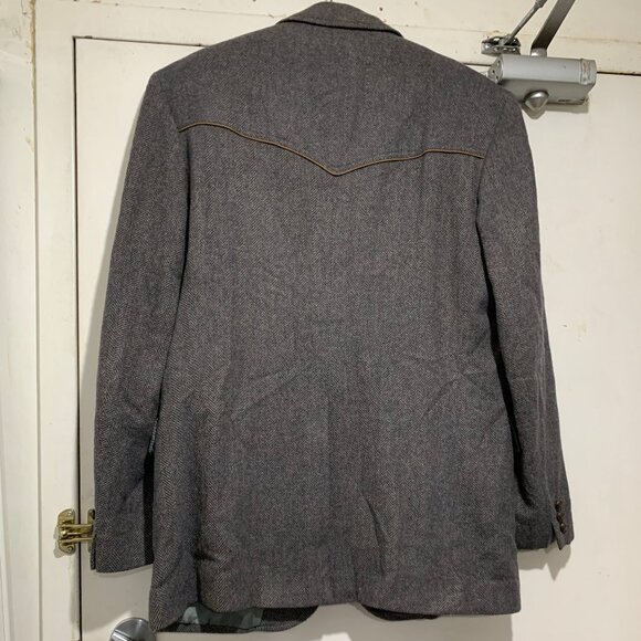 VINTAGE PENDLETON WESTERN LONG TWEED SPORT JACKETS SIZE L - Picture 4 of 13